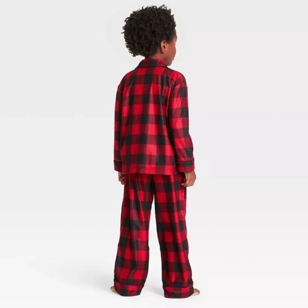 Wondershop Toddler Holiday Buffalo Check Family Pajama Set Red Size 18 Mos